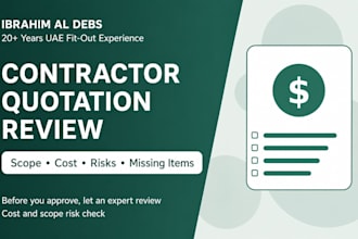 review your contractor quotation and fit out proposal