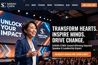 design squarespace public speaker website keynote author writer booking website