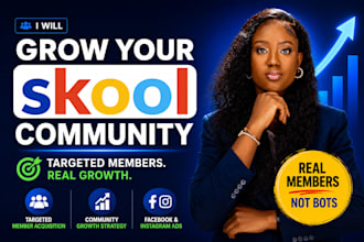 promote your skool community for targeted member growth, skool course promotion