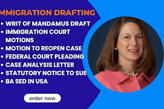 provide expert legal drafting for writ of mandamus and immigration court motion