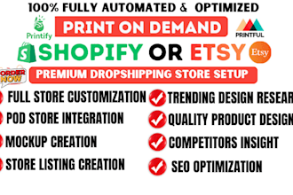 do print on demand store, shopify pod store, printify, printiful, etsy pod store