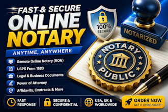 provide fast remote online notary notarize UK US online notary usps 1583 notary