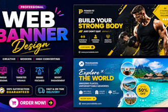 design web banner, website banner, banner ads, shopify banner