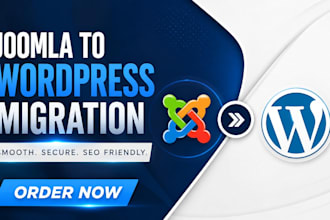 convert clone migrate joomla website to wordpress  convert joomla to woocommerce