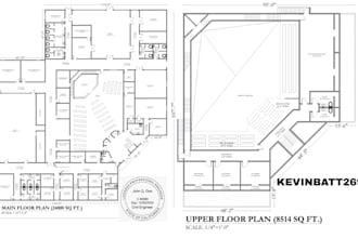 design architectural floor plans for schools, hospitals, church and workspace