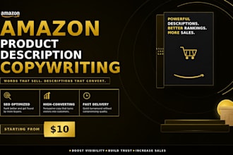 write amazon product descriptions and SEO listings
