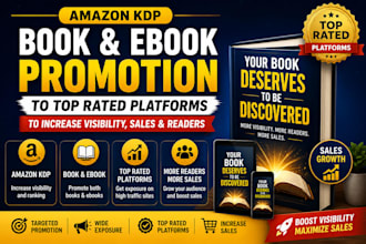 amazon kdp, book and ebook promotion to top rated platform to increase sales