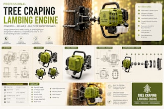design a expert tree scraping engine product design, delivering precise 3d model