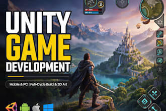 unity game developer, unity game development, unity 2d, unity 3d game art design