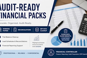 prepare audit ready financial packs and working papers