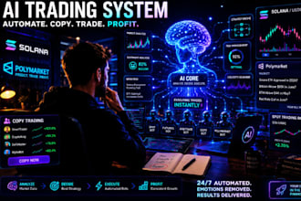 build polymarket bot, solana trading bot, copy trading, spot trading bot