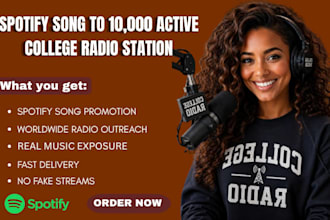 airplay your tracks on spotify to 10k most active college radio stations