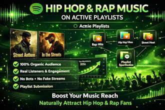 do organic spotify music promotion, hip hop rap music promotion