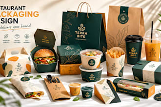design custom packaging box mylar bag design coffee box restaurant box dieline