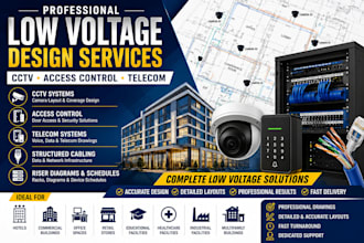 design low voltage, cctv, access control and telecom drawings