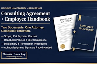 draft a consulting agreement or employee handbook for your business or agency