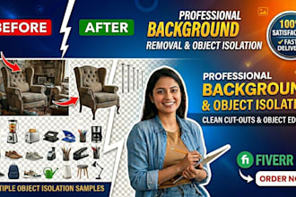 do professional image cutout and background removal