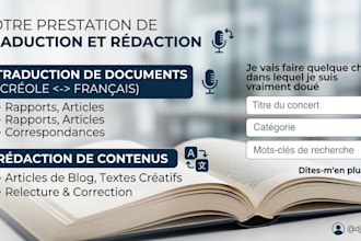 translate documents and write content in french