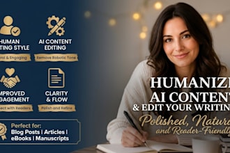 humanize ai content edit rewrite remove ai content novel humanize proofreading
