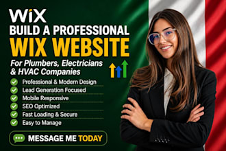 build a professional wix website for plumbers electricians hvac companies
