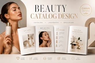 design luxury skincare canva catalog cosmetic lookbook beauty brochure