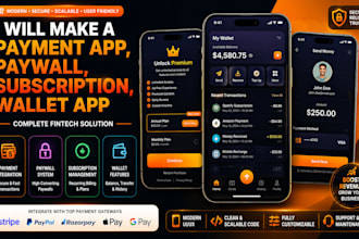 make a payment app, paywall, subscription, wallet app