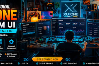 do professional xui one, xtream ui panel, server setup