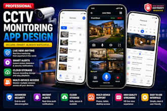 develop a cctv monitoring and smart security app for real time surveillance