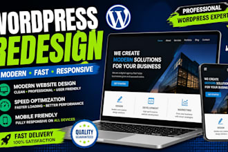 redesign your wordpress website and improve website speed