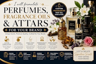 formulate perfumes, fragrance oils and attars for your brand