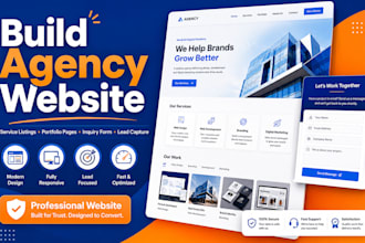 build agency website service listing portfolio page inquiry form lead capture