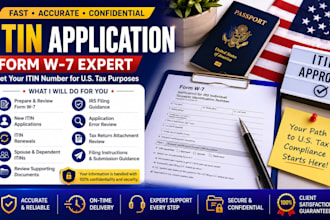 prepare and review your itin application, itin renewal form for irs tax filing