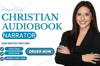 female christian audiobook narrator for church event, testimonial, devotionals