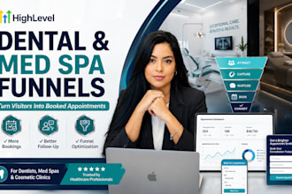 build high converting gohighlevel funnels for dentists med spas and clinics