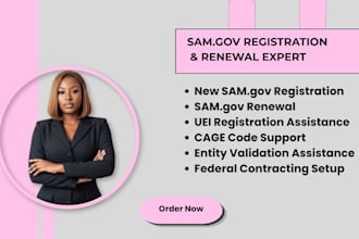 assist with sam gov registration, uei and cage code