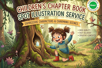 create spot illustrations for childrens chapter books and KDP