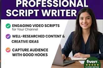 write engaging youtube video scripts and video content