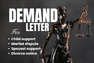 draft demand letter for martial dispute, divorce, child support, spousal support