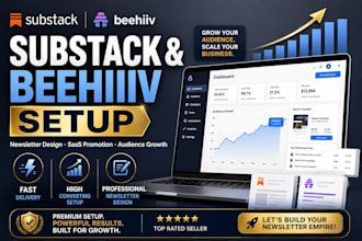 set up substack account, design substack newsletter, beehiiv