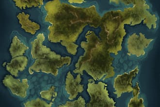 create fantasy world map design for games and rpgs