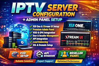 configure ip tv server, premium admin panel, xui one setup, xtream ui server vod