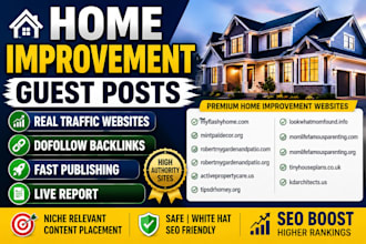publish your article on high authority indexed home improvement guest post sites