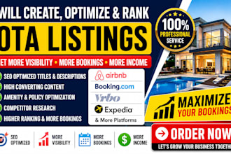 optimize create manage rank your ota listings on airbnb booking com vrbo expedia