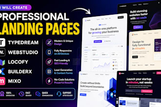create typedeam setup superblocks webstudio locofy builderx mixo landing page