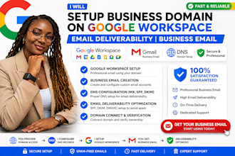 setup business domain on google workspace, email deliverability, business email