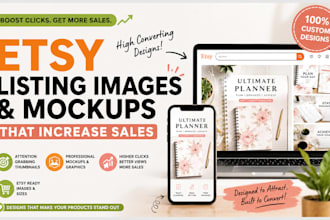 create converting etsy listing images mockups and thumbnails that increase sales