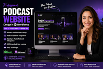 design a podcast website in wordpress