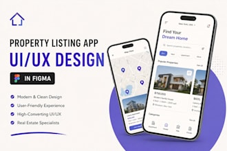 design property management app, real estate property UI UX