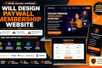 design paywall membership website for educators, publishers and entrepreneurs