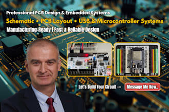 design professional pcb layout, circuit schematics, and embedded systems, usb